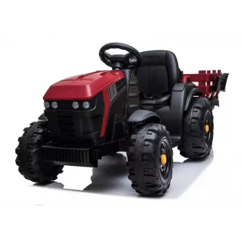 LEAN CARS Trator elétrico de pedais com atrelado BDM0925 vermelho