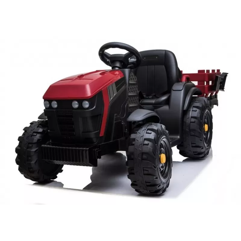 LEAN CARS Trator elétrico de pedais com atrelado BDM0925 vermelho