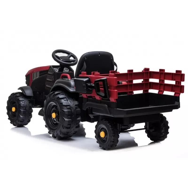 LEAN CARS Trator elétrico de pedais com atrelado BDM0925 vermelho