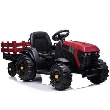 LEAN CARS Trator elétrico de pedais com atrelado BDM0925 vermelho
