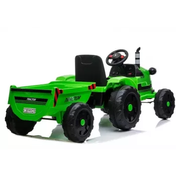 LEAN CARS Trator Elétrico com Atrelado CH9959 Verde