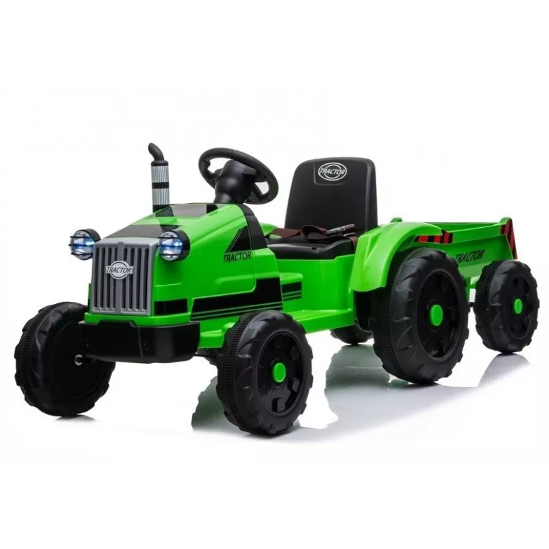 LEAN CARS Trator Elétrico com Atrelado CH9959 Verde