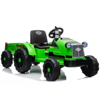 LEAN CARS Trator Elétrico com Atrelado CH9959 Verde