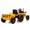 LEAN CARS Trator Elétrico com Atrelado CH9959 Luzes LED Rádio Amarelo