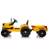 LEAN CARS Trator Elétrico com Atrelado CH9959 Luzes LED Rádio Amarelo