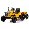 LEAN CARS Trator Elétrico com Atrelado CH9959 Luzes LED Rádio Amarelo