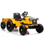 LEAN CARS Trator Elétrico com Atrelado CH9959 Luzes LED Rádio Amarelo