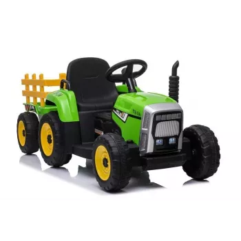 LEAN CARS Trator Elétrico com Atrelado XMX611 Luzes LED Verde