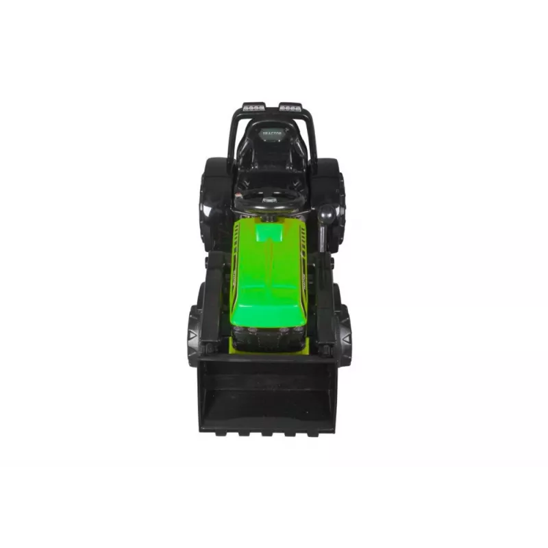 LEAN CARS Trator elétrico montável ZP1001B verde com pá e buzina 15140