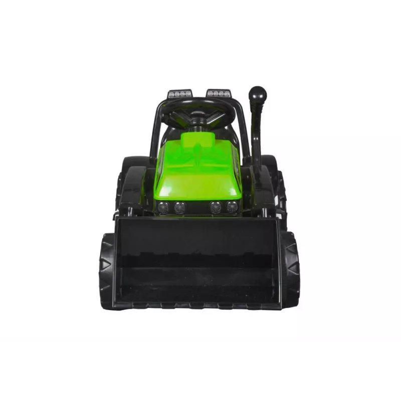 LEAN CARS Trator elétrico montável ZP1001B verde com pá e buzina 15140