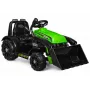 LEAN CARS Trator elétrico montável ZP1001B verde com pá e buzina 15140
