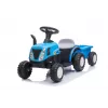 LEAN CARS trator elétrico com atrelado A009 azul - veículo 12V, 2x35W, comando remoto