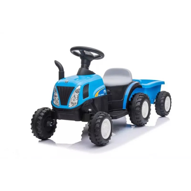 LEAN CARS trator elétrico com atrelado A009 azul - veículo 12V, 2x35W, comando remoto