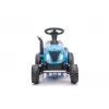 LEAN CARS trator elétrico com atrelado A009 azul - veículo 12V, 2x35W, comando remoto