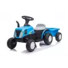 LEAN CARS trator elétrico com atrelado A009 azul - veículo 12V, 2x35W, comando remoto