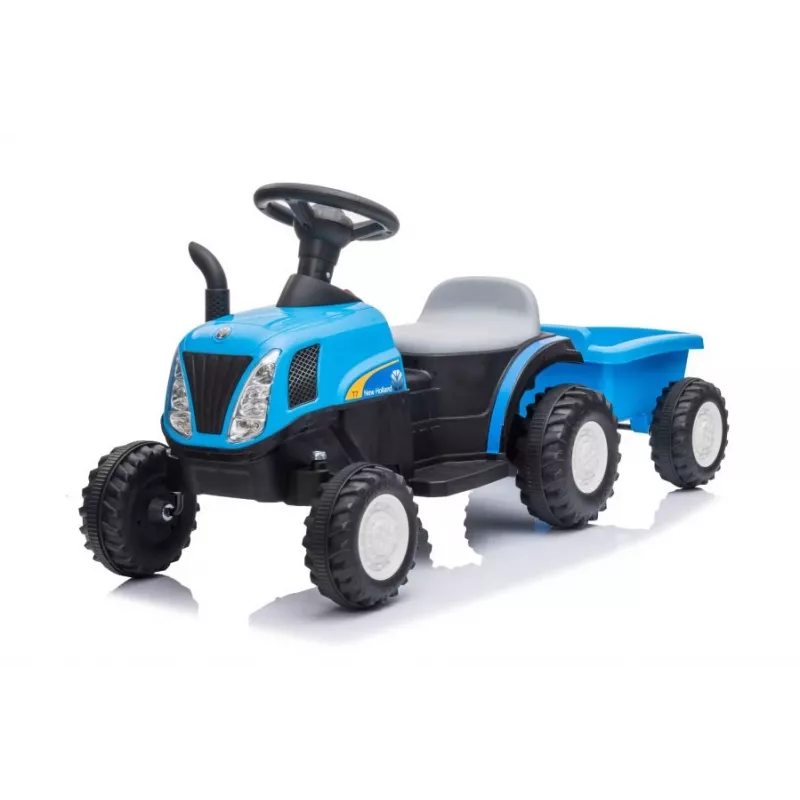 LEAN CARS trator elétrico com atrelado A009 azul - veículo 12V, 2x35W, comando remoto