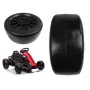 LEAN CARS roda dianteira para kart SX1968 - pneu de espuma EVA de 220mm, jante de ABS, preto
