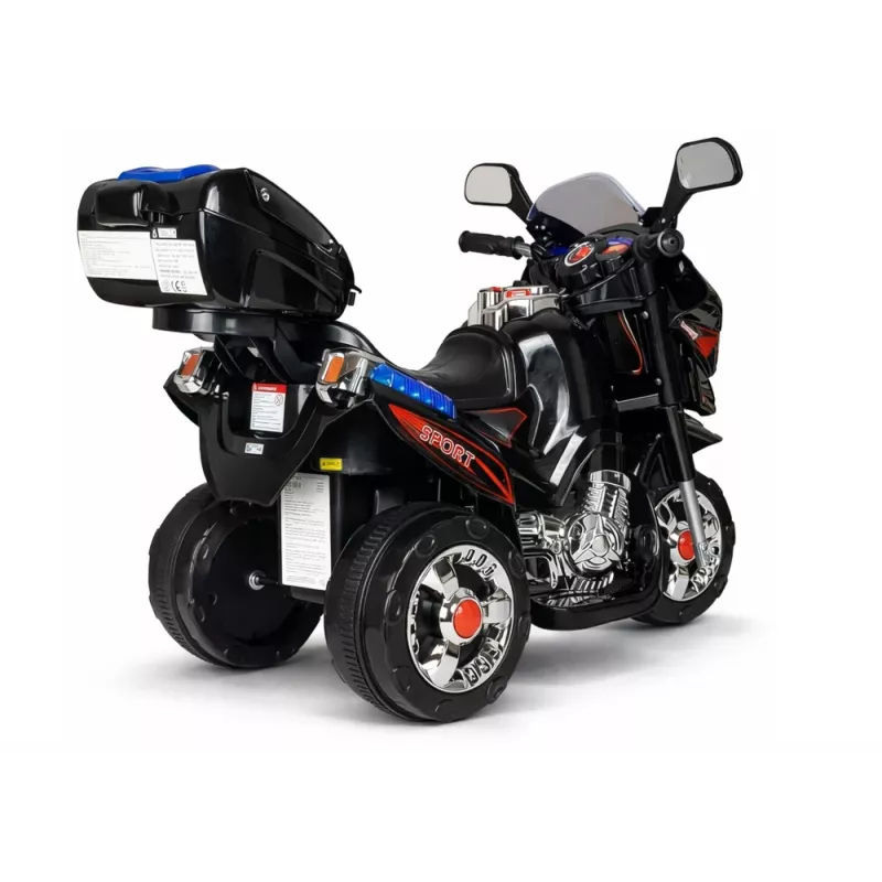LEAN CARS HC8051 Moto elétrica para criança preta
