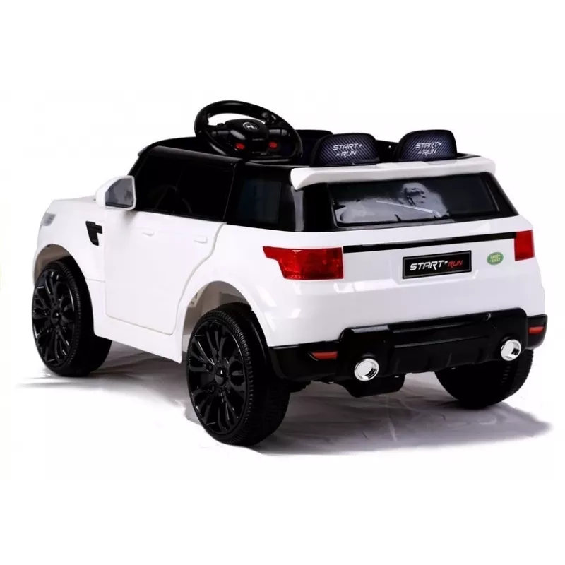 LEAN CARS HL1638 carro elétrico para criança - branco, bateria 12V, comando parental, MP3, luzes LED, rodas EVA