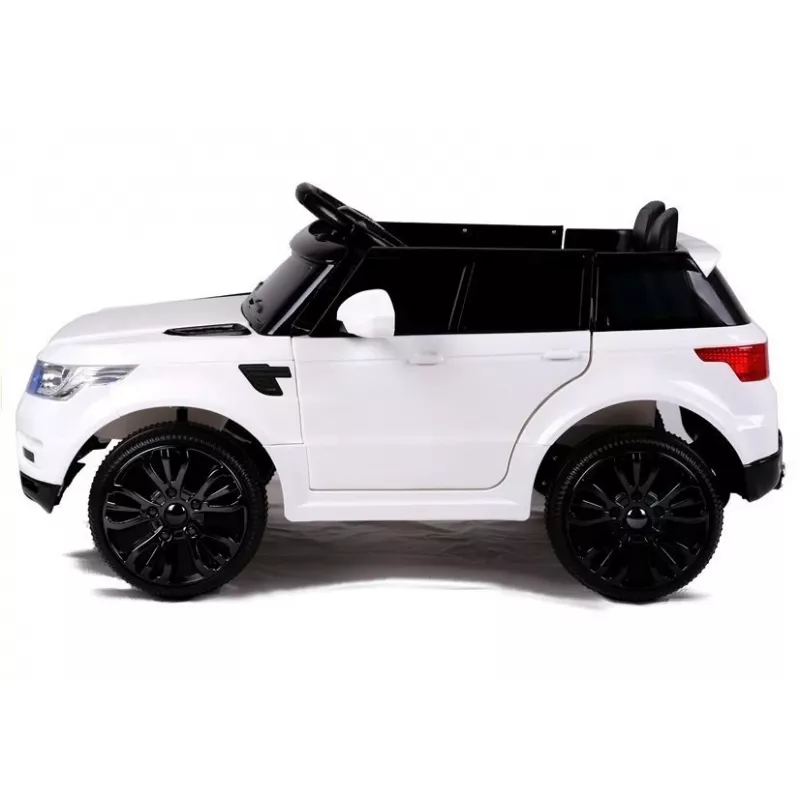 LEAN CARS HL1638 carro elétrico para criança - branco, bateria 12V, comando parental, MP3, luzes LED, rodas EVA