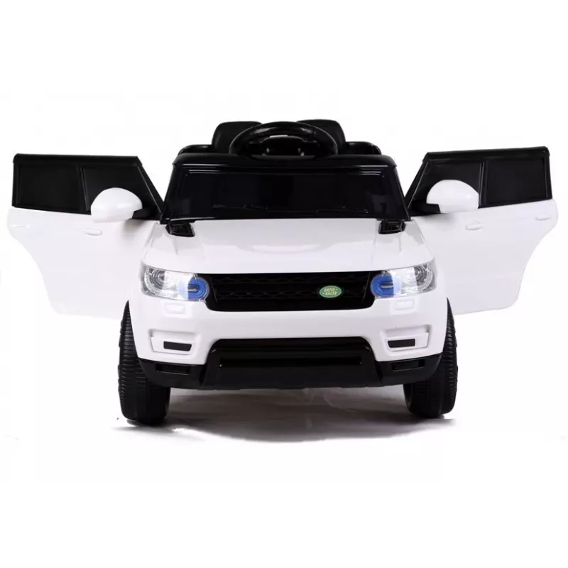 LEAN CARS HL1638 carro elétrico para criança - branco, bateria 12V, comando parental, MP3, luzes LED, rodas EVA
