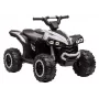 LEAN CARS HL568 Quad elétrico branco para crianças – 12V 2x35W, rodas EVA, luzes LED, MP3/USB/AUX (modelo 13558)
