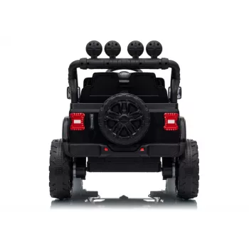 LEAN CARS Jeep Rubicon DK-JWR558 Carro a bateria para criança 24V, preto