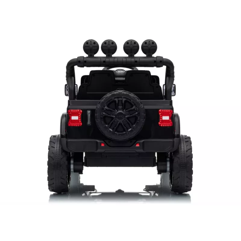 LEAN CARS Jeep Rubicon DK-JWR558 Carro a bateria para criança 24V, preto