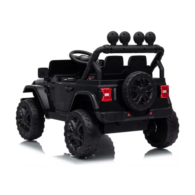 LEAN CARS Jeep Rubicon DK-JWR558 Carro a bateria para criança 24V, preto