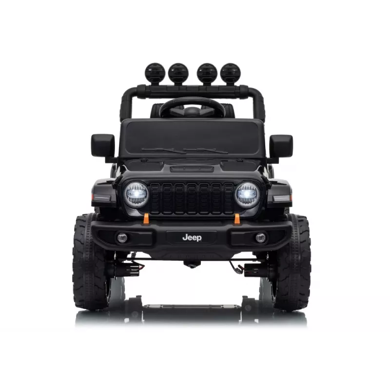 LEAN CARS Jeep Rubicon DK-JWR558 Carro a bateria para criança 24V, preto