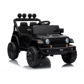 LEAN CARS Jeep Rubicon DK-JWR558 Carro a bateria para criança 24V, preto