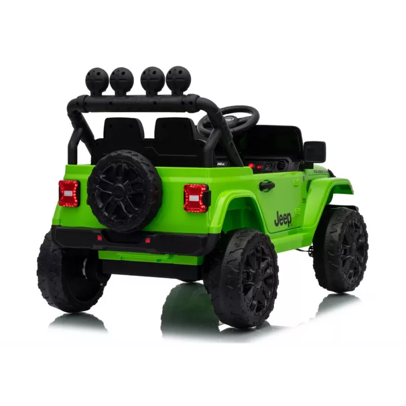 LEAN CARS Jeep Rubicon DK-JWR558 Veículo a bateria para criança 24V verde