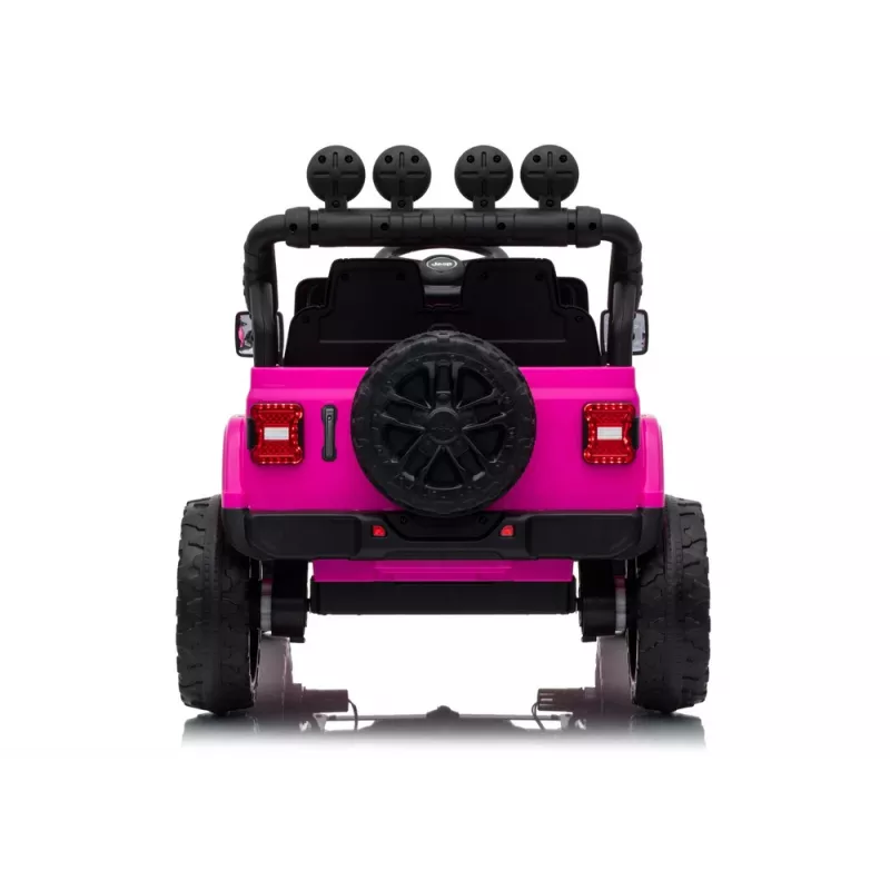 LEAN CARS Jeep Rubicon DK-JWR558 24V Rosa Veículo a bateria para criança