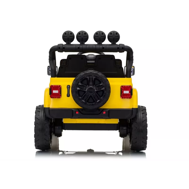LEAN CARS Jeep Rubicon DK-JWR558 24V amarelo veículo infantil a bateria com comando à distância