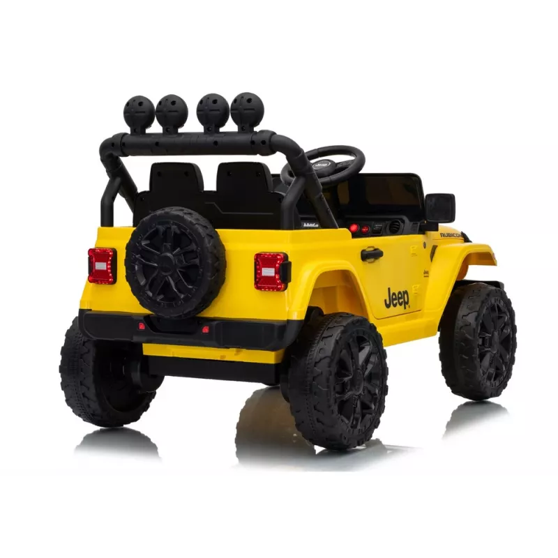 LEAN CARS Jeep Rubicon DK-JWR558 24V amarelo veículo infantil a bateria com comando à distância