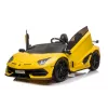 LEAN CARS Lamborghini Aventador SX2028 carro elétrico para criança, amarelo