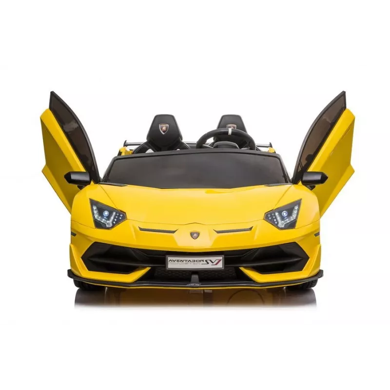LEAN CARS Lamborghini Aventador SX2028 carro elétrico para criança, amarelo