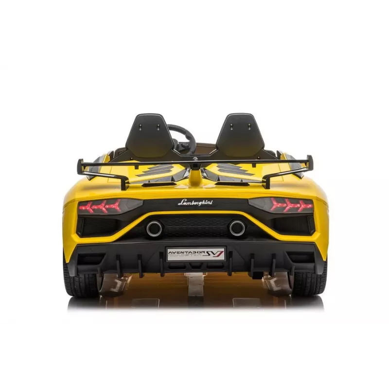 LEAN CARS Lamborghini Aventador SX2028 carro elétrico para criança, amarelo