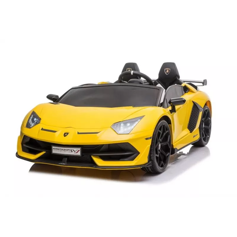 LEAN CARS Lamborghini Aventador SX2028 carro elétrico para criança, amarelo