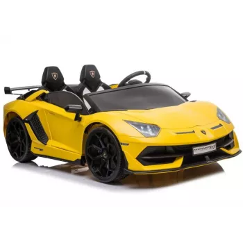LEAN CARS Lamborghini Aventador SX2028 carro elétrico para criança, amarelo