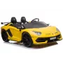 LEAN CARS Lamborghini Aventador SX2028 carro elétrico para criança, amarelo