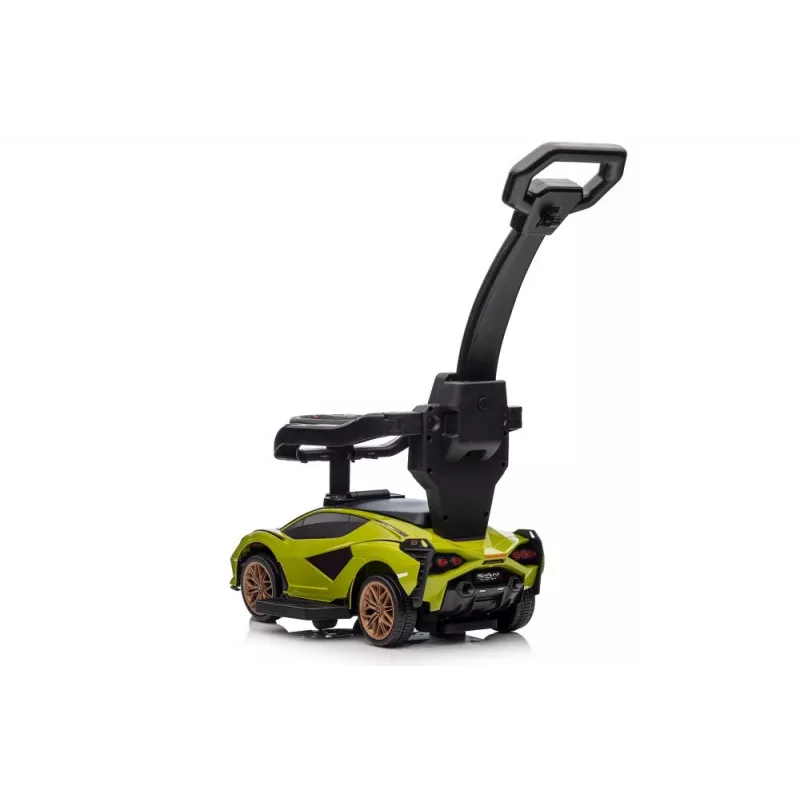 Carro a pedais LEAN CARS Lamborghini QLS-996T com barra de empurrar, Verde