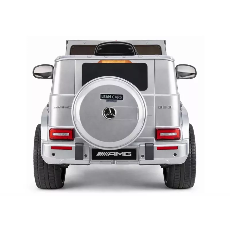 LEAN CARS Carro a bateria Mercedes AMG G 63 prateado pintado