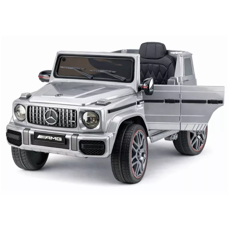 LEAN CARS Carro a bateria Mercedes AMG G 63 prateado pintado
