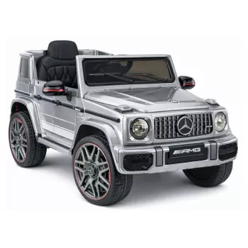 LEAN CARS Carro a bateria Mercedes AMG G 63 prateado pintado