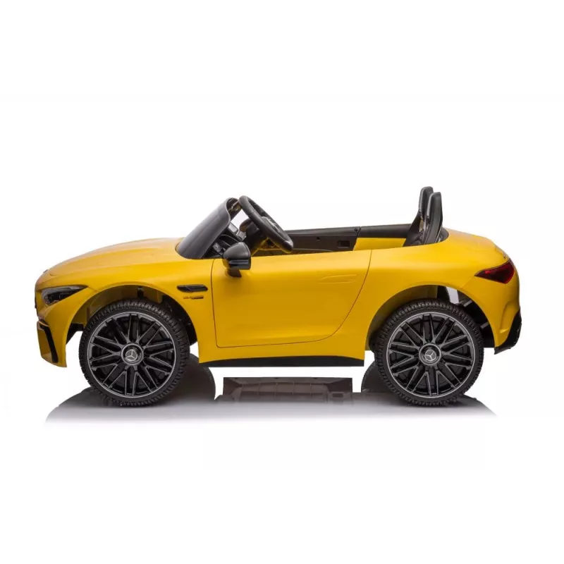 LEAN CARS Carro a bateria Mercedes AMG SL63, amarelo pintado