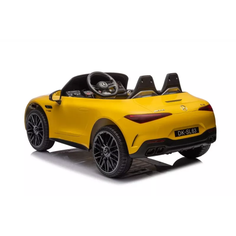LEAN CARS Carro a bateria Mercedes AMG SL63, amarelo pintado