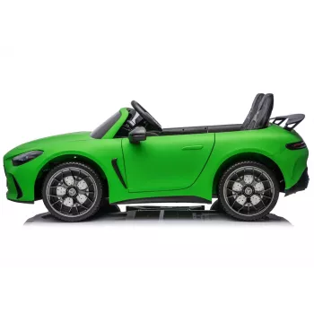 LEAN CARS Carro a bateria Mercedes GT63 AMG DKGT63 24V motor silencioso verde mate