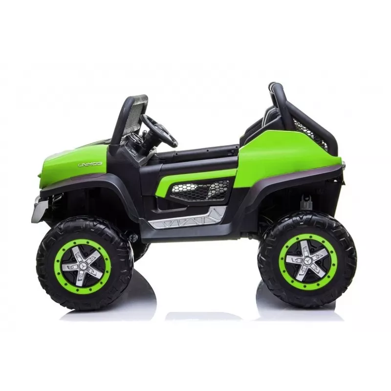 LEAN CARS Mercedes Unimog 12V carro elétrico para criança verde