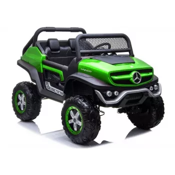 LEAN CARS Mercedes Unimog 12V carro elétrico para criança verde